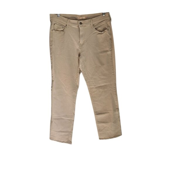 Levis 505 Straight Jeans Beige Denim Classic Regular Fit Mens 32x32 - Picture 1 of 15